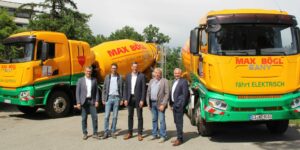 Firmengruppe Max Bögl präsentiert die neuen elektrisch betriebenen Betonfahrmischer